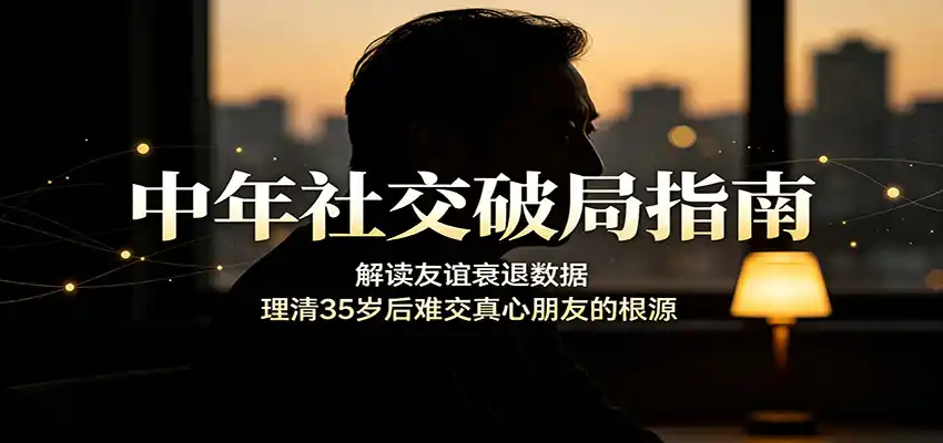 中年社交破局指南:解读友谊衰退数据,理清35岁后难交真心朋友的根源-一起筹课网