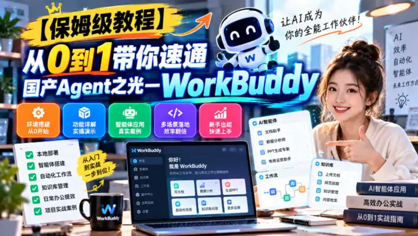 【保姆级教程】从0到1带你速通国产Agent之光—WorkBuddy【文档】-一起筹课网