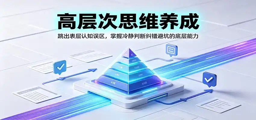 高层次思维养成:跳出表层认知误区,掌握冷静判断纠错避坑的底层能力-一起筹课网
