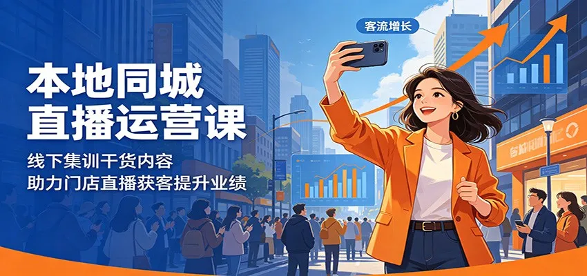 本地同城直播运营课:线下集训干货内容,助力门店直播获客提升业绩-一起筹课网
