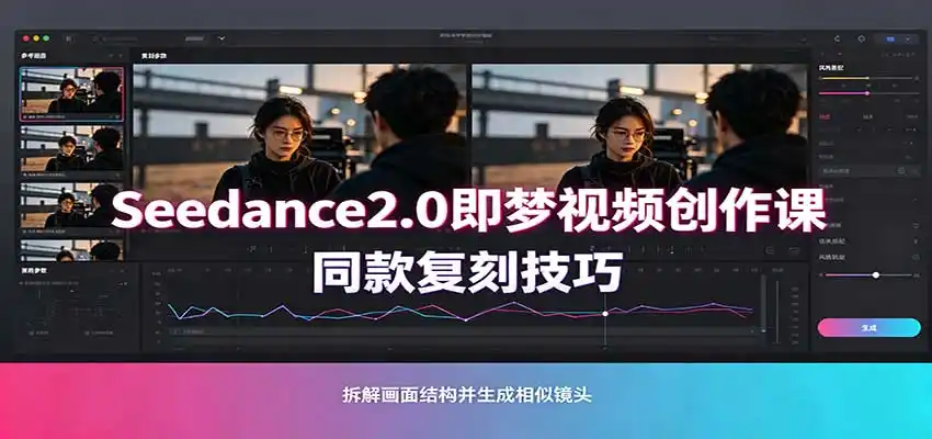 Seedance2.0即梦视频创作课：剧本式视频制作，同款复刻技巧，多行业案例落地教学-一起筹课网