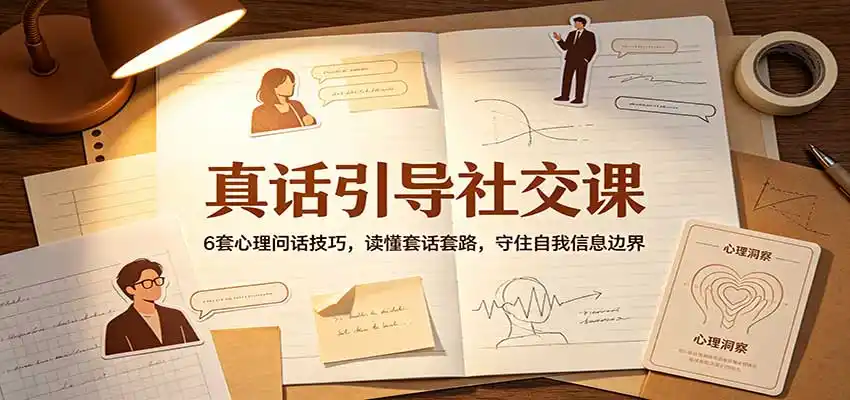 真话引导社交课：6套心理问话技巧，读懂套话套路，守住自我信息边界-一起筹课网