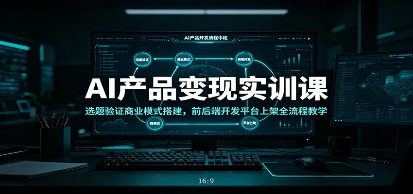 AI产品变现实训课:选题验证商业模式搭建,前后端开发平台上架全流程教学-一起筹课网