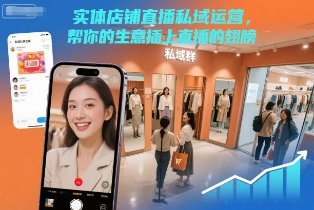 实体店铺直播私域运营，帮你的生意插上直播的翅膀-一起筹课网