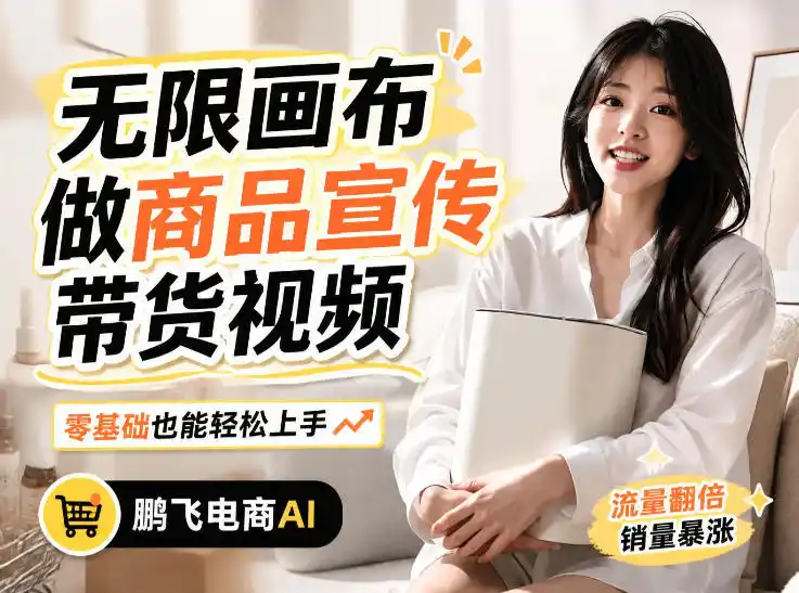 不用模特不用拍，AI生成电商带货视频｜无限画布从0到1搭建教程，全程实操演示，新手也能跟着落地-一起筹课网