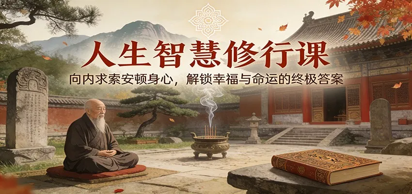 人生智慧修行课：向内求索安顿身心，解锁幸福与命运的终极答案-一起筹课网