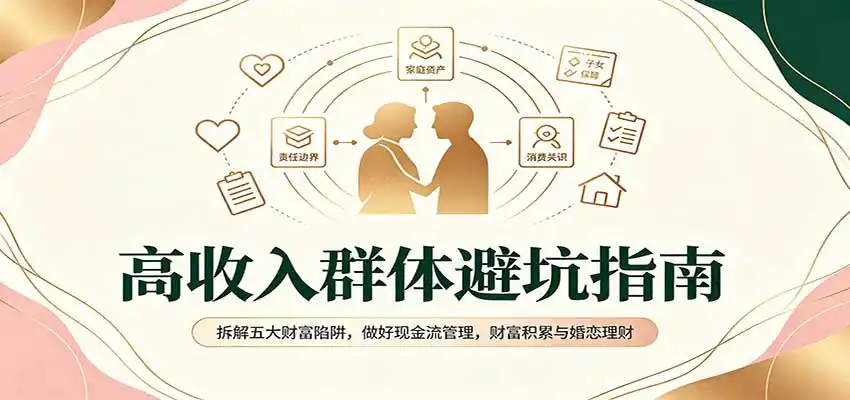 高收入群体避坑指南：拆解五大财富陷阱，做好现金流管理，财富积累与婚恋理财-一起筹课网