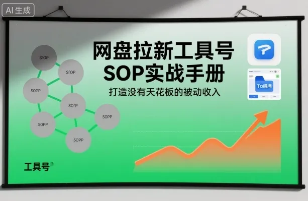 网盘拉新工具号SOP实战手册，打造没有天花板的被动收入-一起筹课网