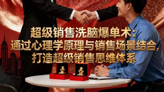 超级销售洗脑爆单术:通过心理学原理与销售场景结合,打造超级销售思维体系-一起筹课网