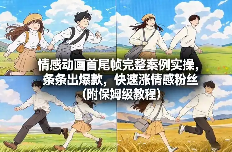 情感动画首尾帧完整案例实操,条条出爆款,快速涨情感粉丝(附保姆级教程)-一起筹课网