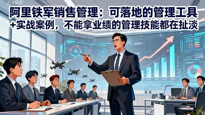 阿里铁军销售管理:可落地的管理工具+实战案例,不能拿业绩的管理都在扯淡-一起筹课网
