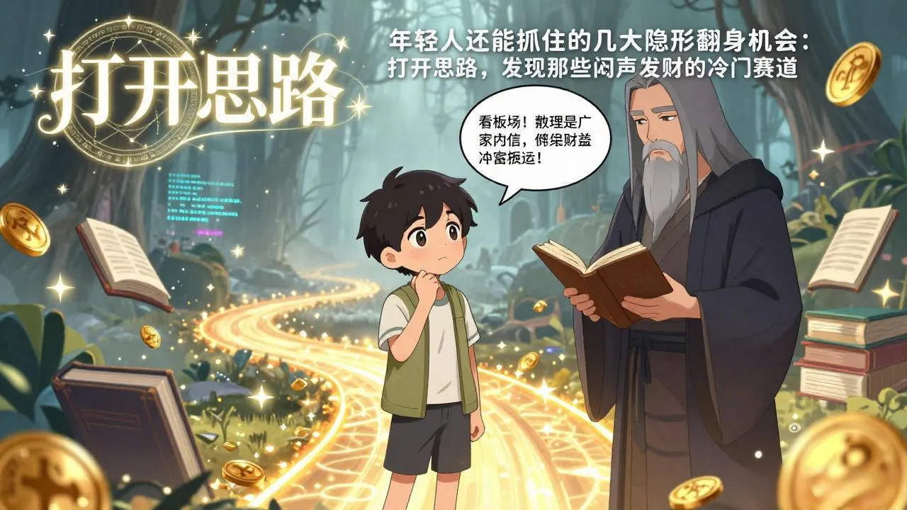 付费文1+2：年轻人还能抓住的几大隐形翻身机会：打开思路，发现那些闷声发财的冷门赛道-一起筹课网