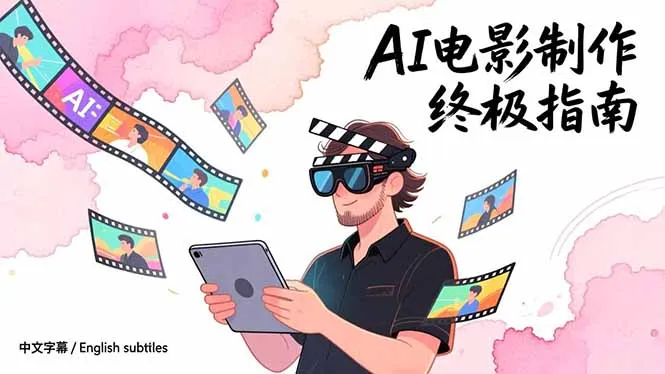 AI电影制作终极指南:从创意到成片,系统掌握智能影视全流程实战课(中英字幕
