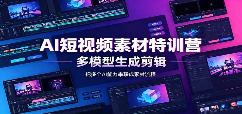 AI短视频素材特训营：Codex本地部署实操，多模型生成剪辑，爆量素材挖掘教学-一起筹课网