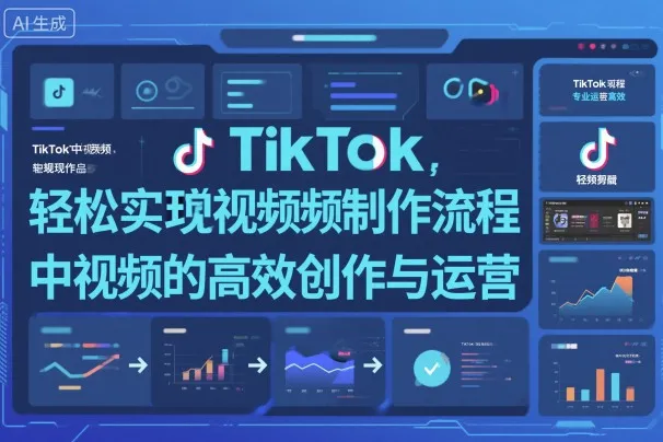 TikTok中视频制做流程,轻松实现Tk中视频的高效创作与运营-一起筹课网