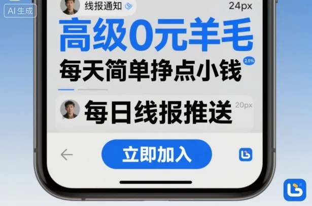 高级0元羊毛线报社群项目，每天简单挣点小钱-一起筹课网