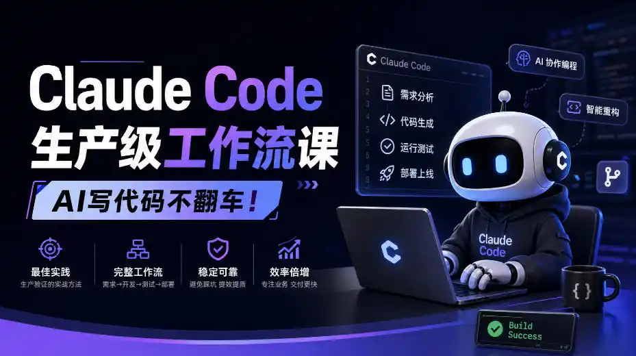 Claude Code生产级工作流课，AI写代码不翻车！【原创双语字幕】-一起筹课网