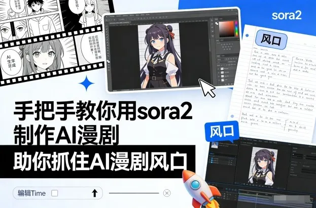 手把手教你用sora2制作AI漫剧，助你抓住AI漫剧风口-一起筹课网