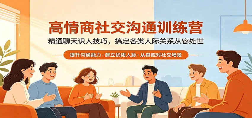 高情商社交沟通训练营：精通聊天识人技巧，搞定各类人际关系从容处世-一起筹课网