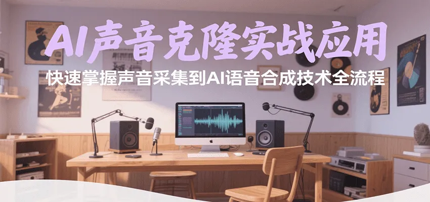 AI声音克隆实战应用,快速掌握声音采集到AI语音合成技术全流程-一起筹课网