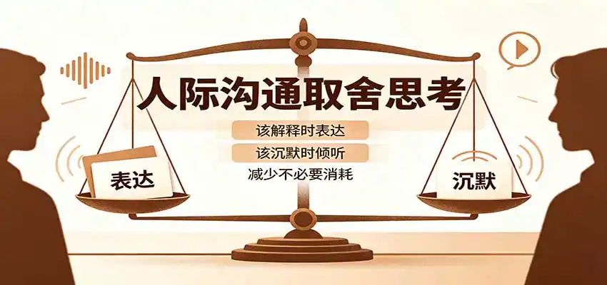 人际沟通取舍思考：分清解释与沉默边界，拿捏职场生活沟通分寸减少情绪内耗-一起筹课网