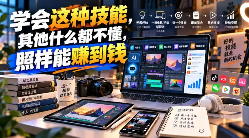 某公众号付费文章：学会这种技能，其他什么都不懂，照样能賺到钱-一起筹课网