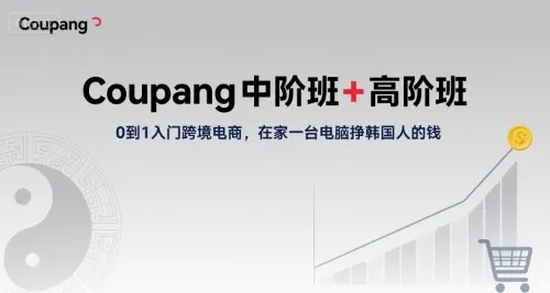 Coupang中阶班+高阶班,0到1入门跨境电商,在家一台电脑挣韩国人的钱
