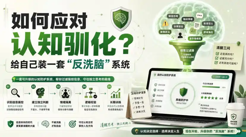 付费文章：如何应对认知驯化？给自己装一套“反洗脑”系统-一起筹课网