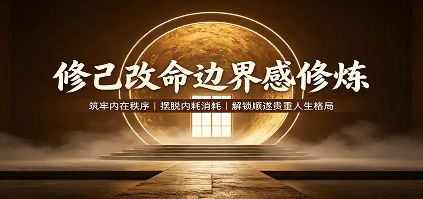 修己改命边界感修炼：筑牢内在秩序，摆脱内耗消耗，解锁顺遂贵重人生格局-一起筹课网