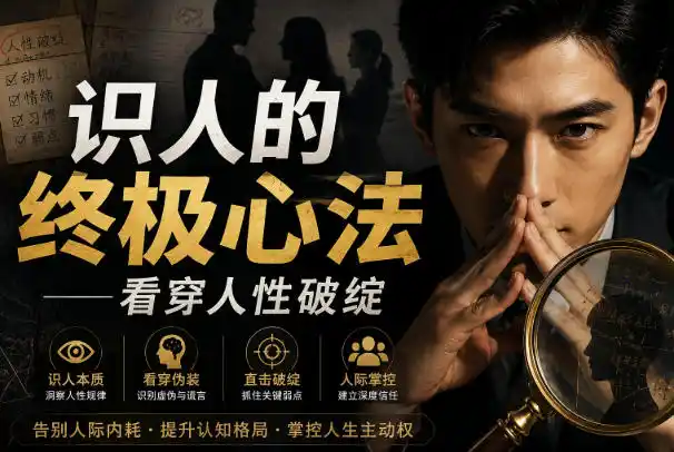 付费文章:识人的终极心法——看穿人性破绽-一起筹课网