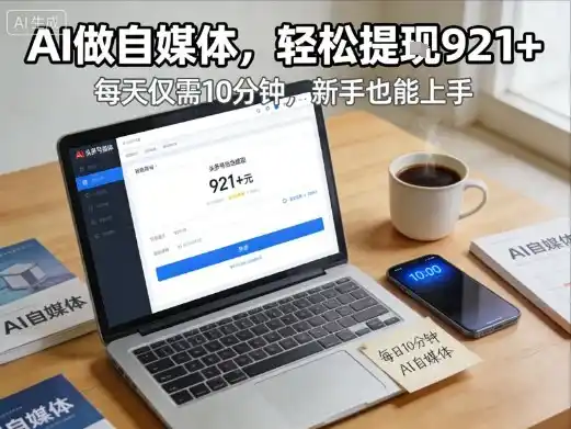 每天花费10分钟,头条号收益921+,用AI做自媒并不难【附视频教程】-一起筹课网