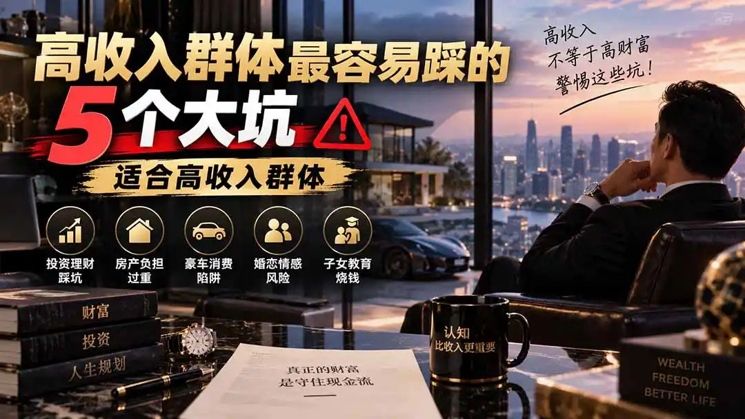付费文章：高收入群体最容易踩的5个大坑，适合高收入群体-一起筹课网