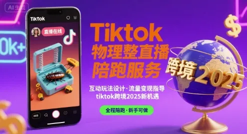 Tiktok物理整蛊直播陪跑服务-tiktok跨境2025-一起筹课网