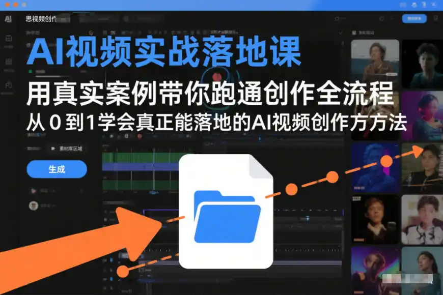 AI视频实战落地课,用真实案例带你跑通创作全流程,从0到1学会真正能落地的AI视频创作方法-一起筹课网