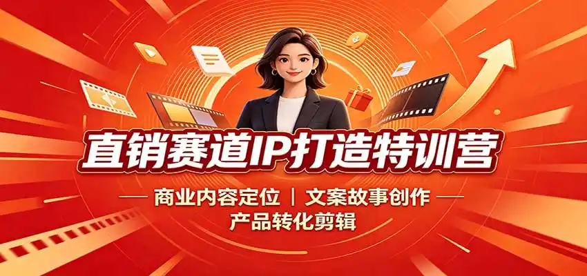 直销赛道IP打造特训营：商业内容定位，文案故事创作，产品转化剪辑-一起筹课网