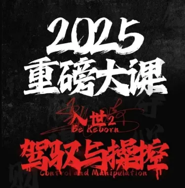 2025重磅大课，入世2，驾驭与控制-一起筹课网