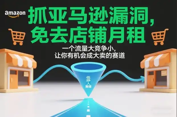 抓亚马逊漏洞,免去店铺月租,一个流量大竞争小,让你有机会成大卖的赛道-一起筹课网
