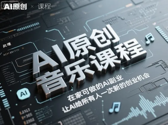 AI原创音乐课程,在家可做的Ai副业,让Ai给所有人一次新的创业机会