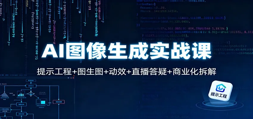AI图像生成实战课：提示工程+图生图+动效+直播答疑+商业化拆解-一起筹课网