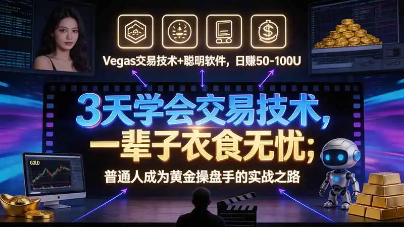 3 天学会 顺势而为交易系统，趋势看得懂、下单有依据：软件自动帮你盯盘，新手也能稳定复利-一起筹课网
