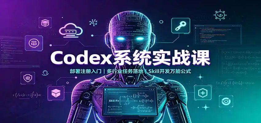 Codex系统实战课：部署注册入门，多行业任务落地，Skill开发万能公式-一起筹课网
