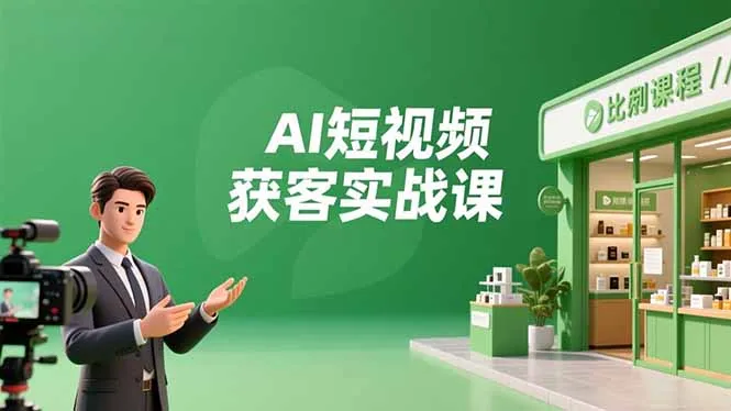 AI短视频获客实战课，数字人创作、实体行业应用、精准引流，30天获取客源月入6万+-一起筹课网