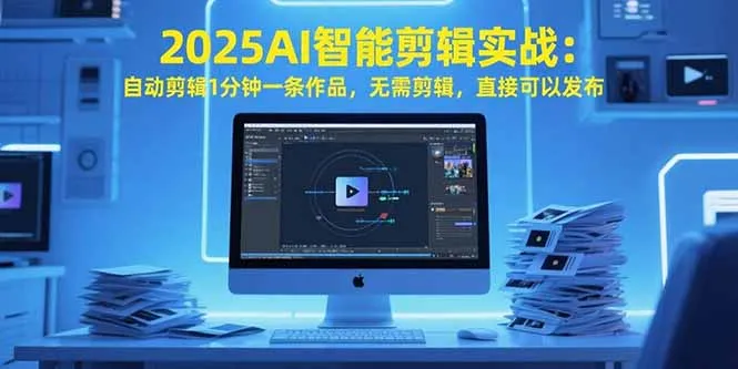 2025AI智能剪辑实战:自动剪辑1分钟一条作品,无需剪辑,直接可以发布-一起筹课网