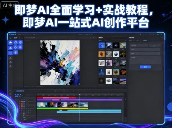 即梦AI全面学习+实战教程,即梦AI一站式AI创作平台