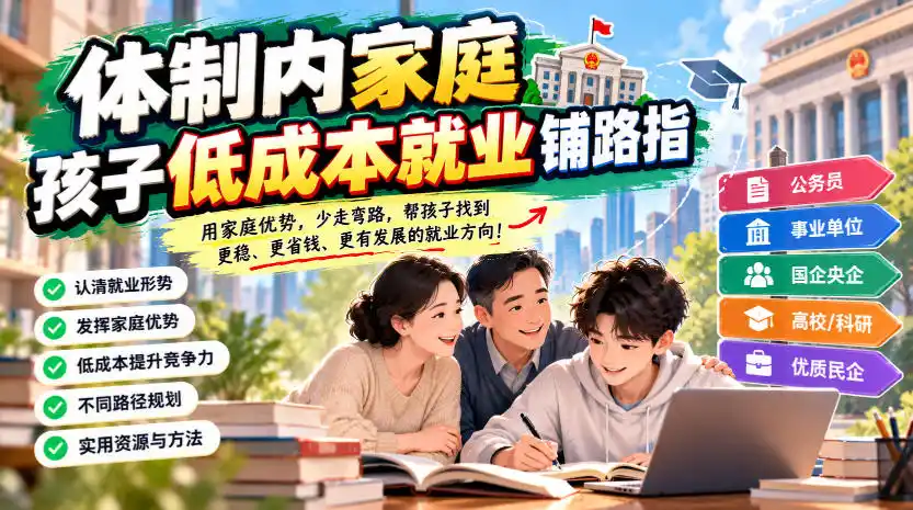 某公众号付费文章：体制内家庭，孩子低成本就业铺路指-一起筹课网