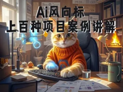 Ai风向标-附100种项目案例玩法-0基础小白到大神ai视频商业应用教学-一起筹课网
