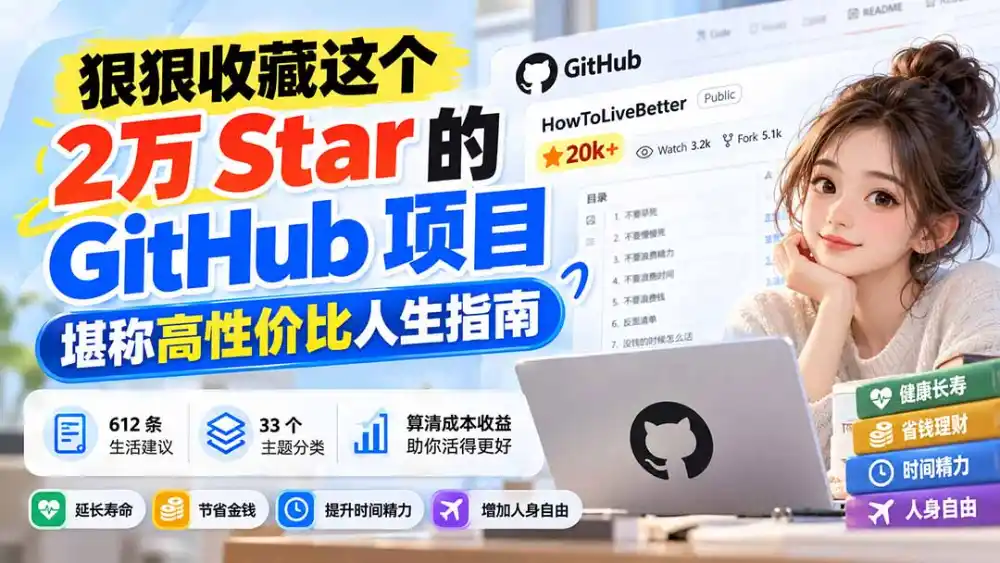 狠狠收藏这个 2 万 Star 的 GitHub 项目，堪称高性价比人生指南。-一起筹课网