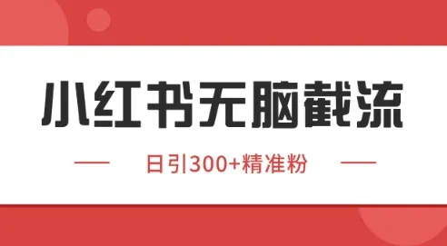 小红书截流同行客源，独家野路子获客玩法 日引200+暴力获客【揭秘】-一起筹课网