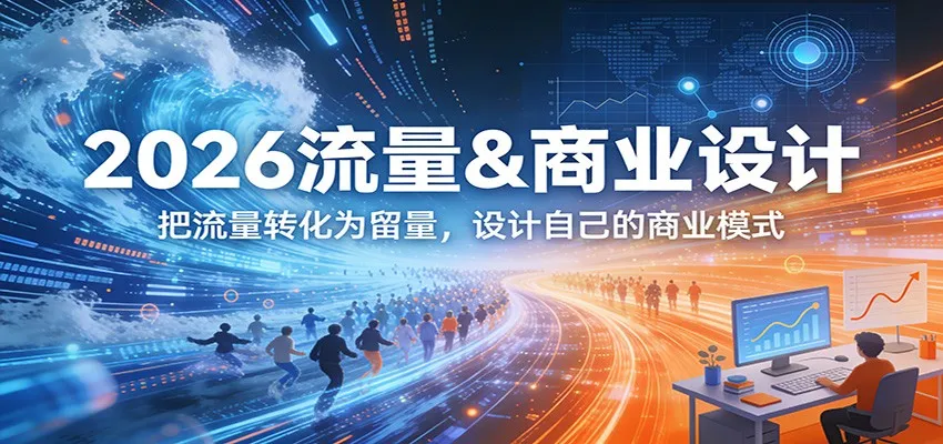 2026流量&商业设计，把流量转化为留量，设计自己的商业模式-一起筹课网