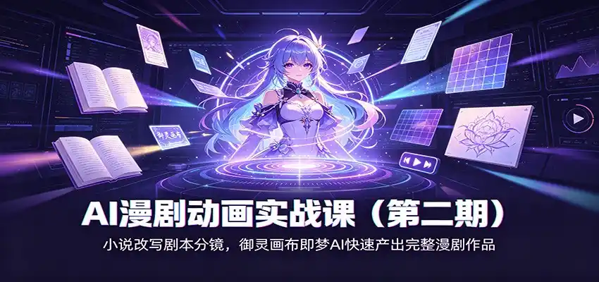 AI漫剧动画实战课(第二期)：小说改写剧本分镜，御灵画布即梦AI快速产出完整漫剧作品-一起筹课网